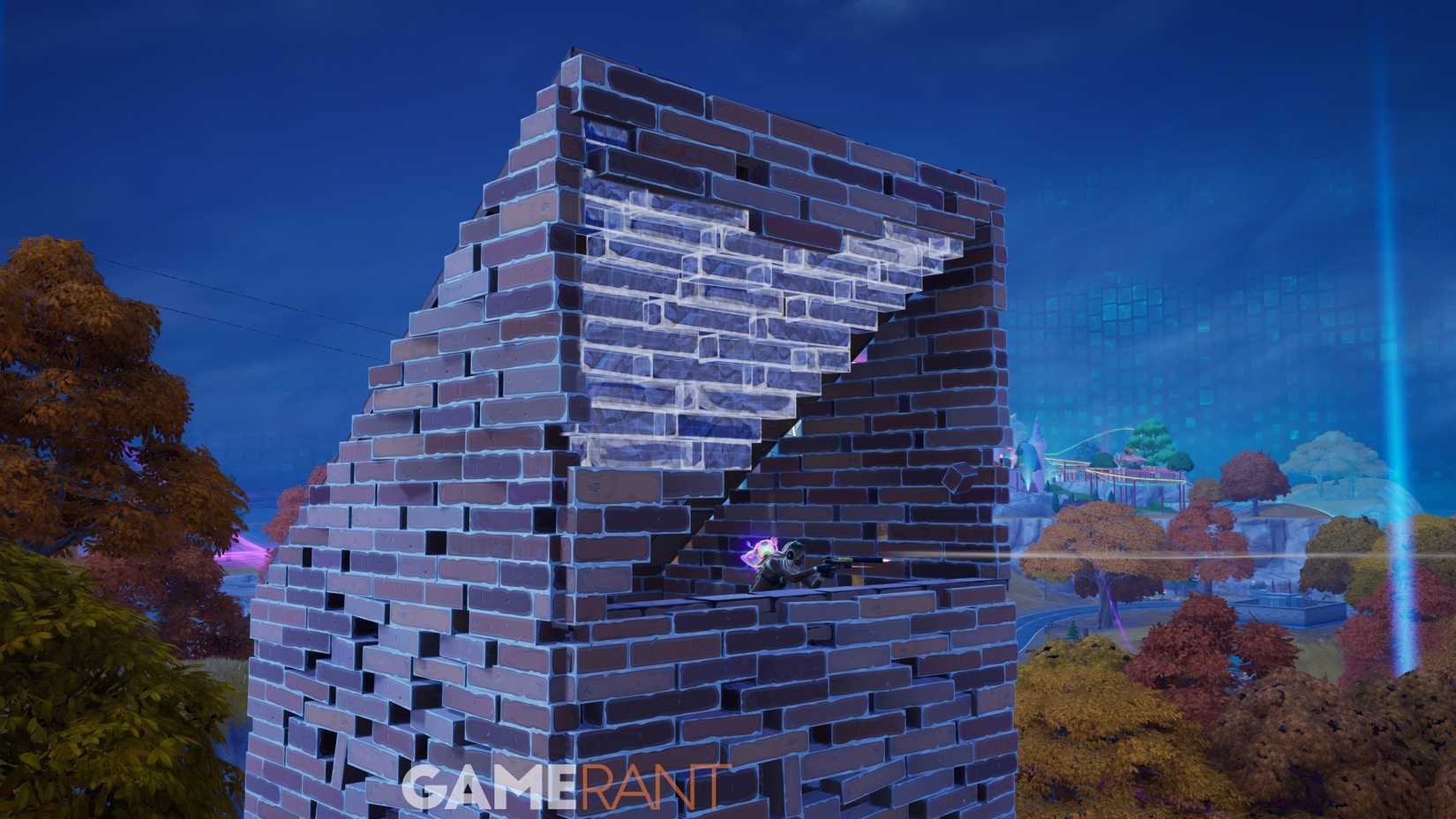 Building a Tower in Fortnite