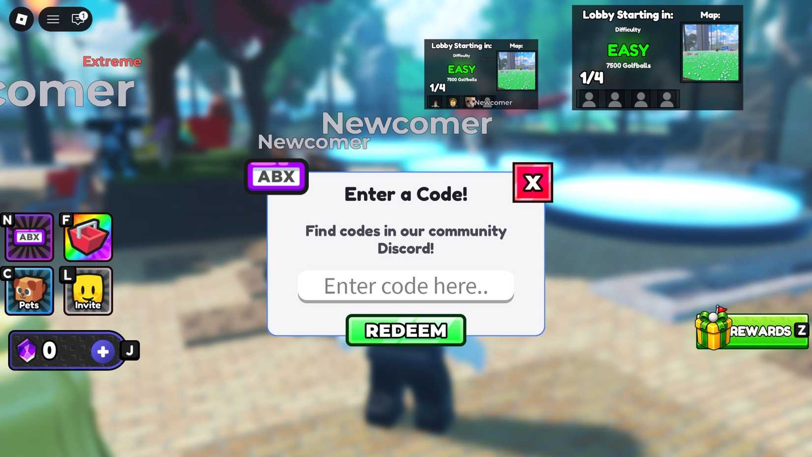 Clean Golf Yard code tab