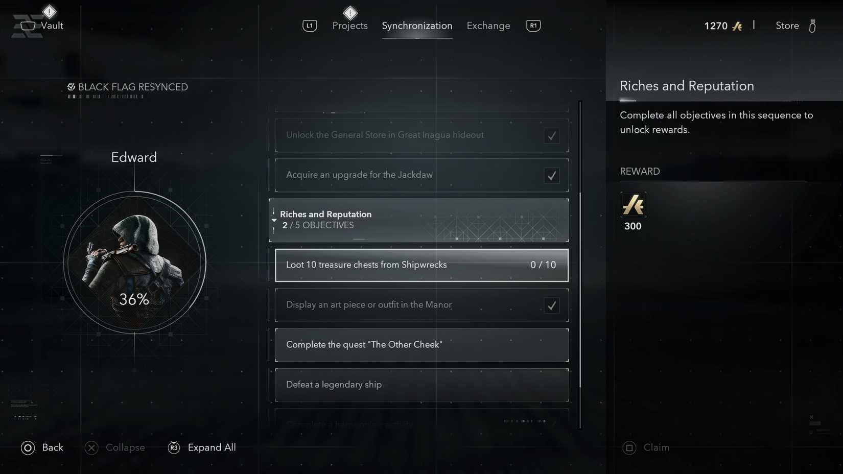 Full Edward Challenge Farm Animus Key AC Black Flag Resynced