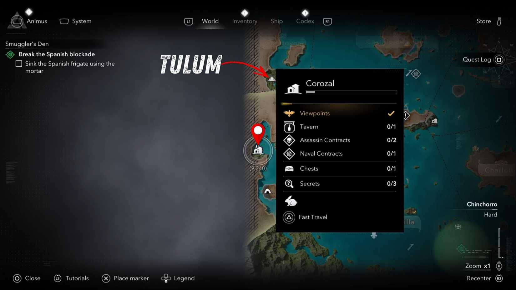 Corozal Location Pirate Captain Outfit AC Black Flag Resynced