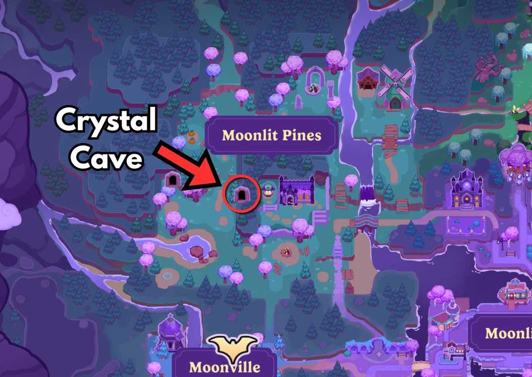 crystal cave entrance moonlight peaks rose quartz location