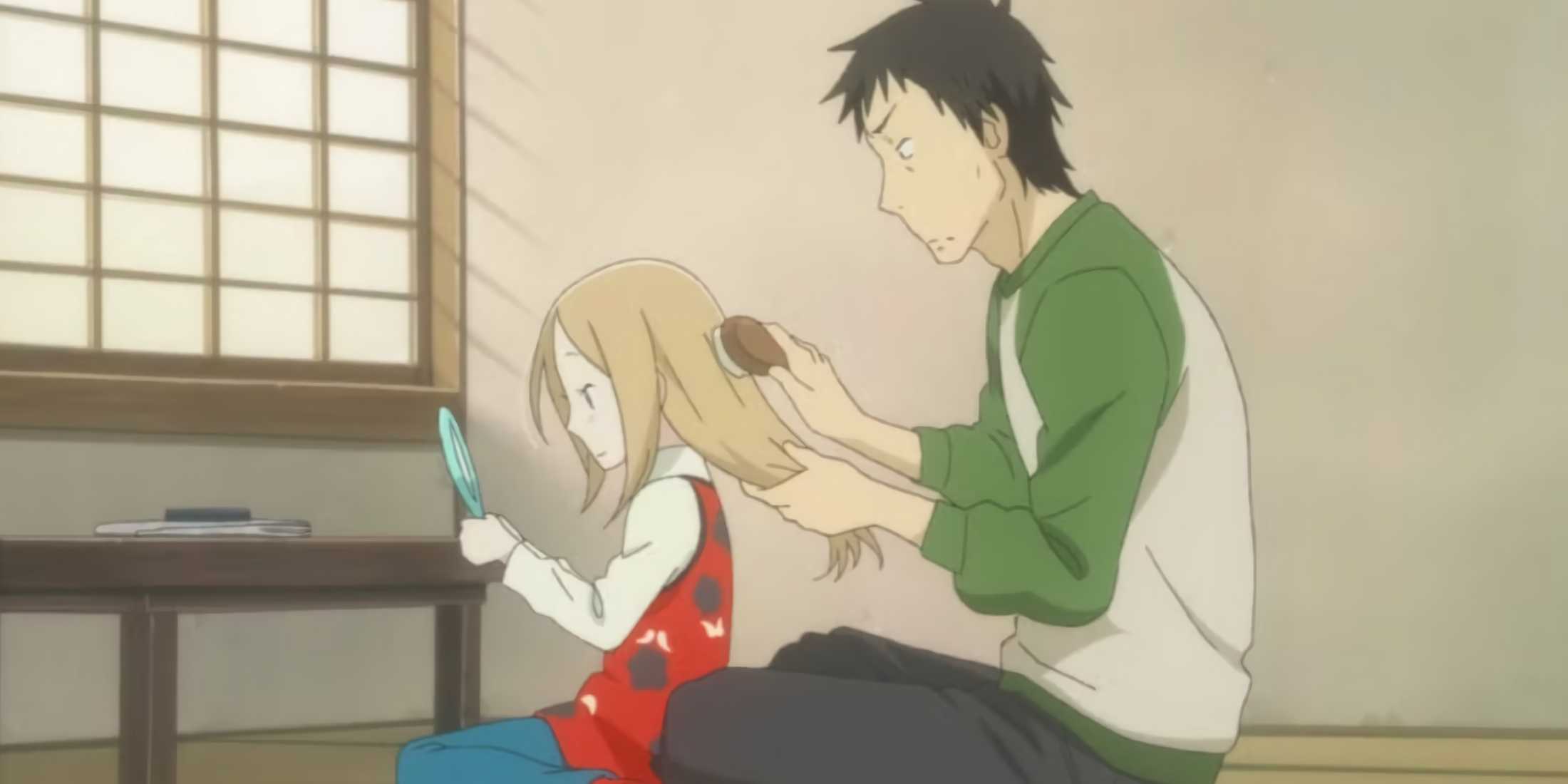 Daikichi helps Rin get ready for her first day of school.