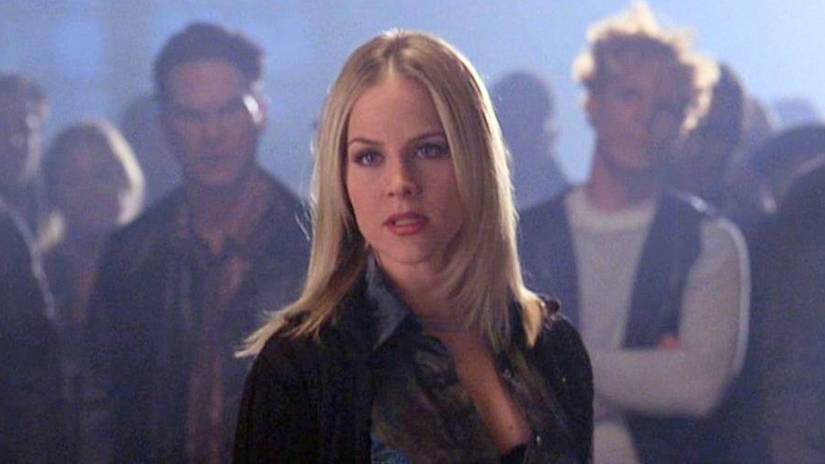 Darla is backed up by two vampire henchmen in Angel