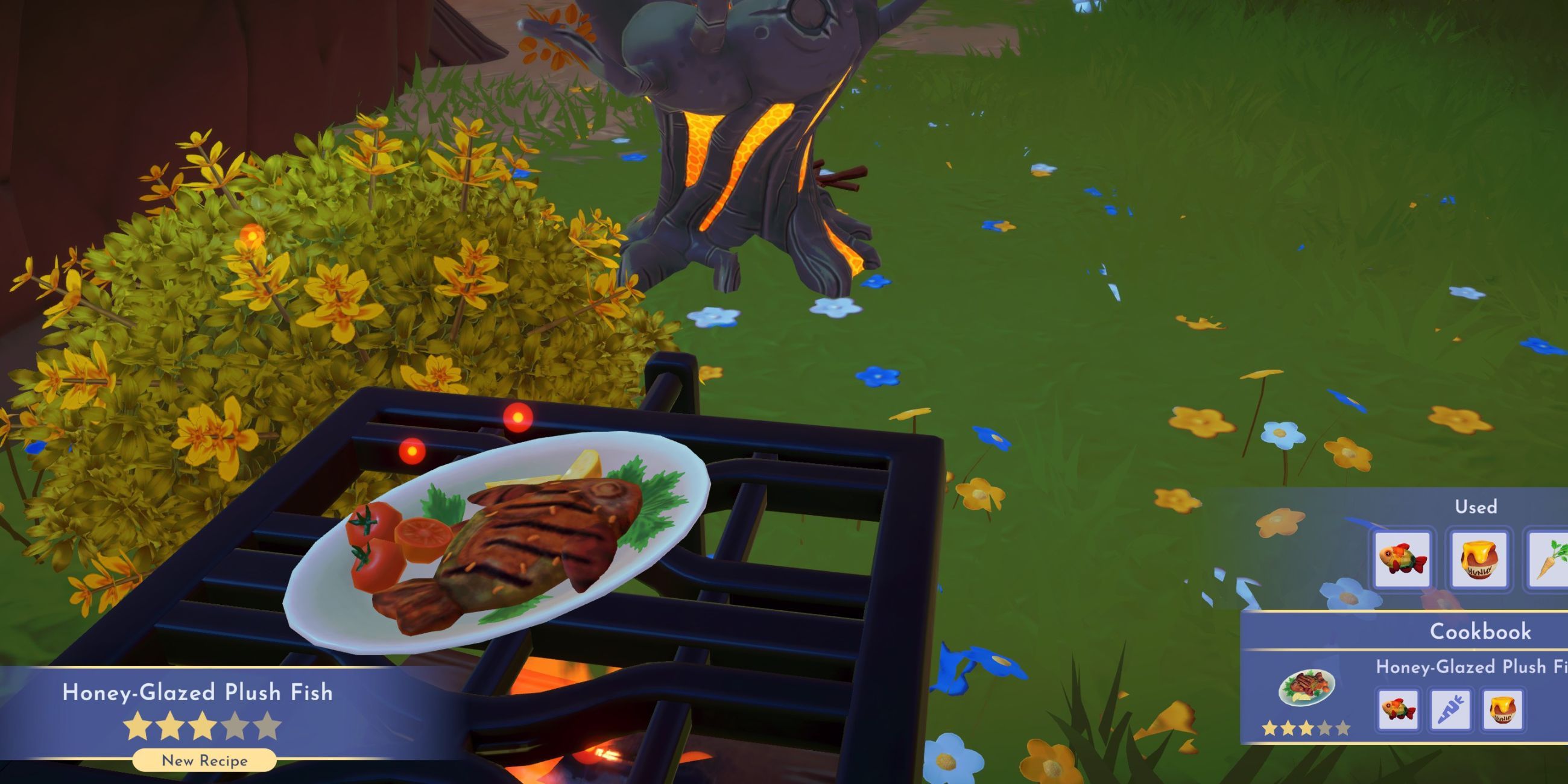Honey Glazed Plush Fish Recipe in Disney Dreamlight Valley (DDV)
