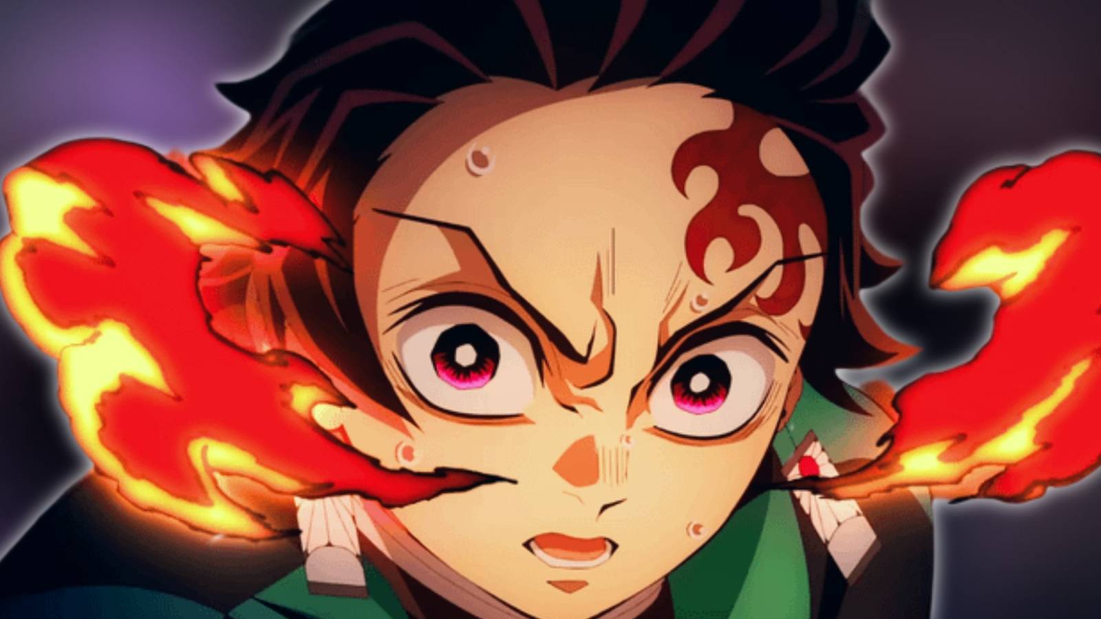 Image of Tanjiro Kamado using his Demon Slayer mark
