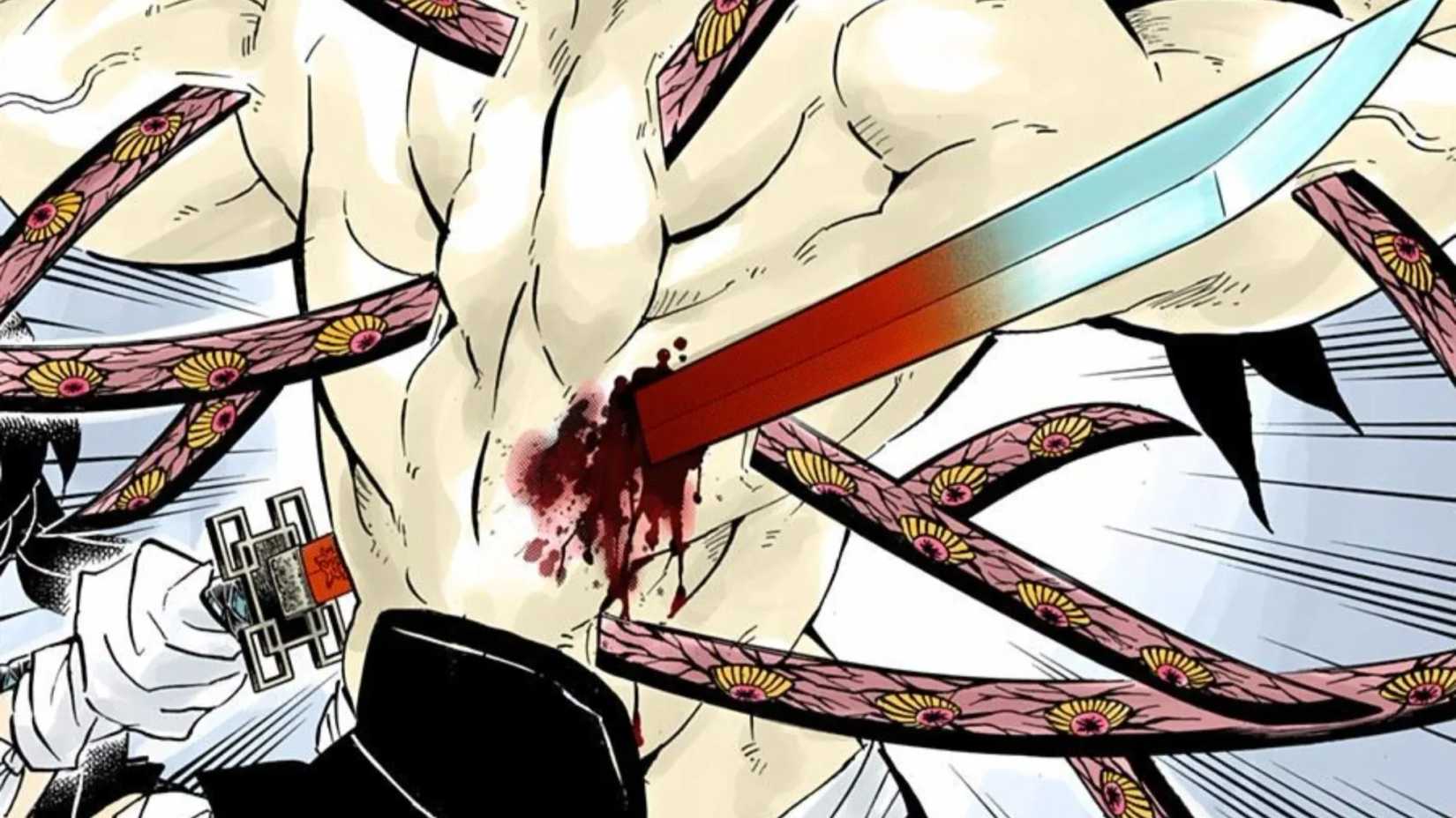 demon slayer Muichiro Gyomei Sanemi Bright Red Nichirin Swords Vs Kokushibo (1)