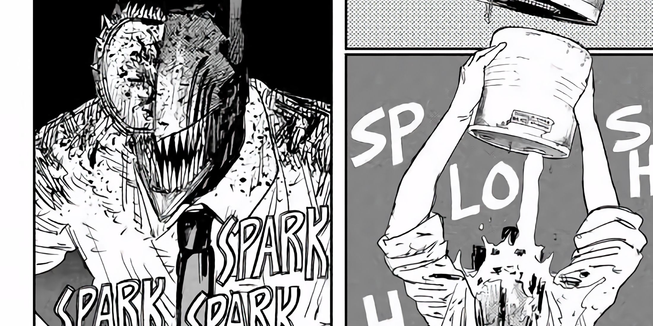Denji douses himself in gasoline before igniting the flame.