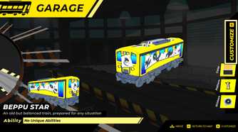 The Customize input in the garage in Denshattack.