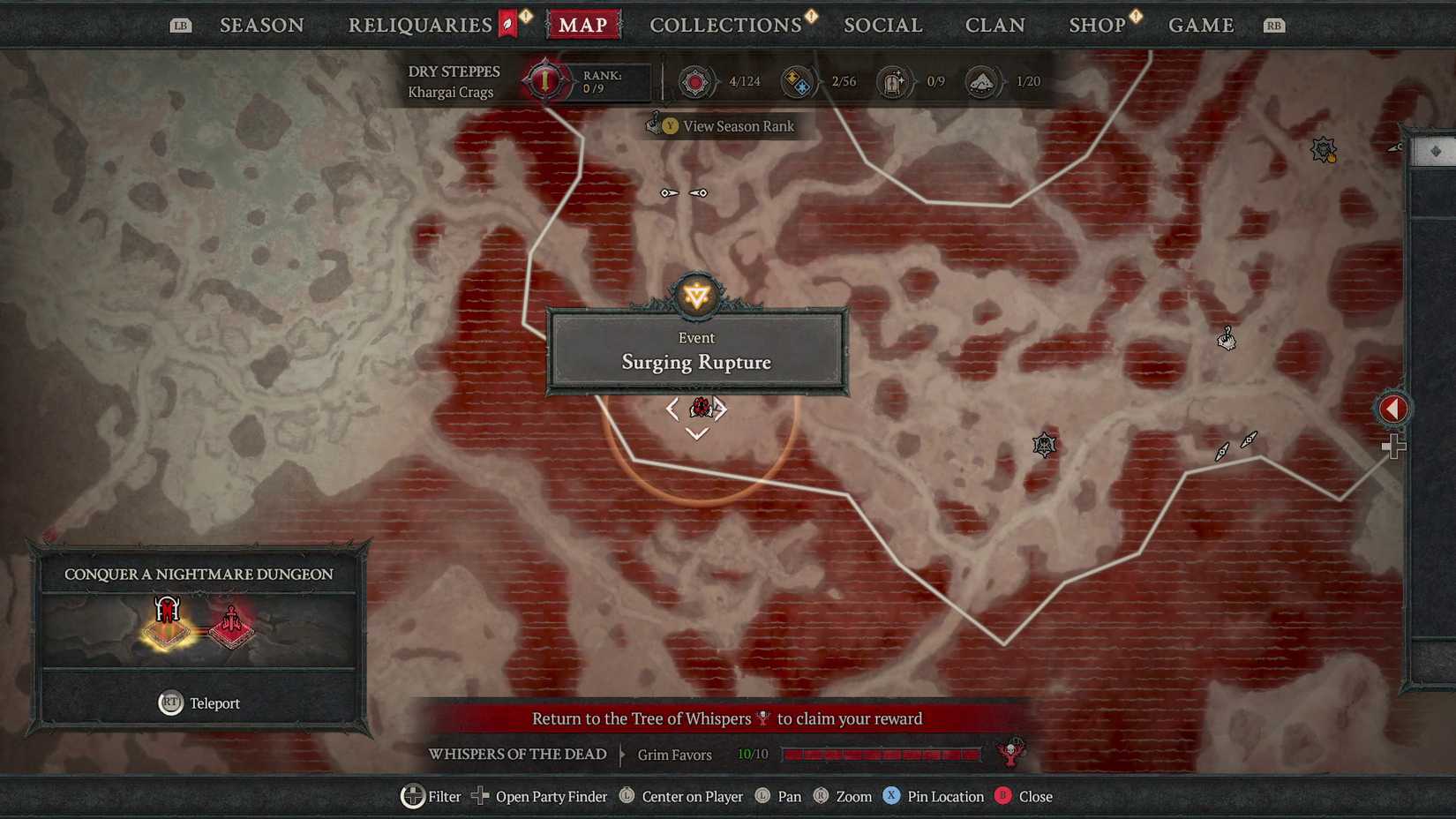 A surging Rupture event on the Season 14 map.
