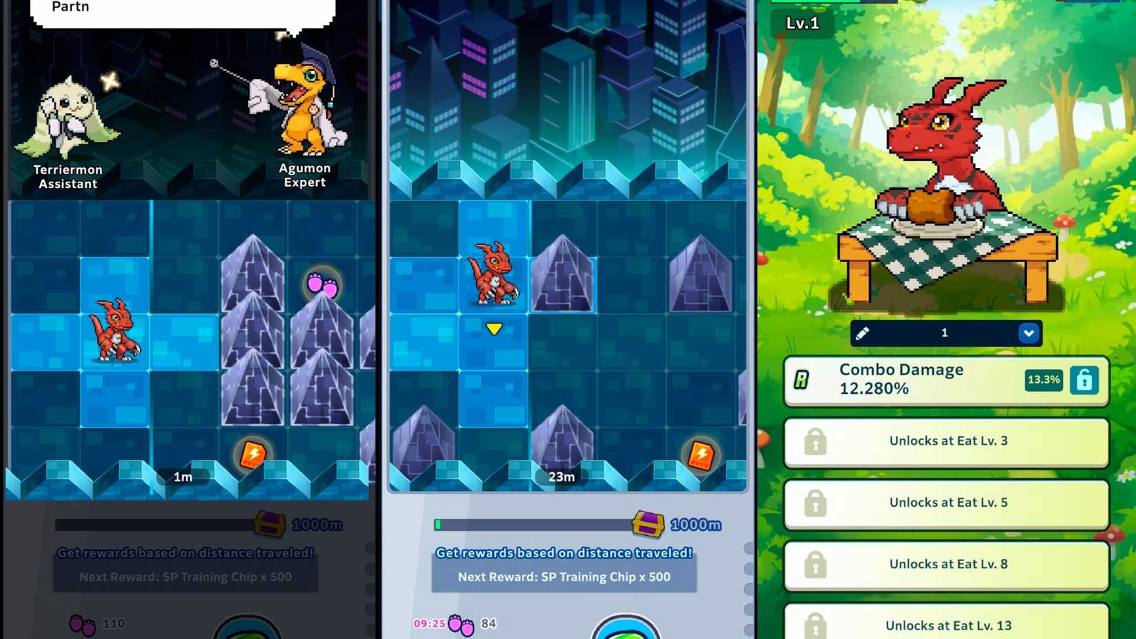 Digimon UP Exploring Digital World Farming Feeding Training