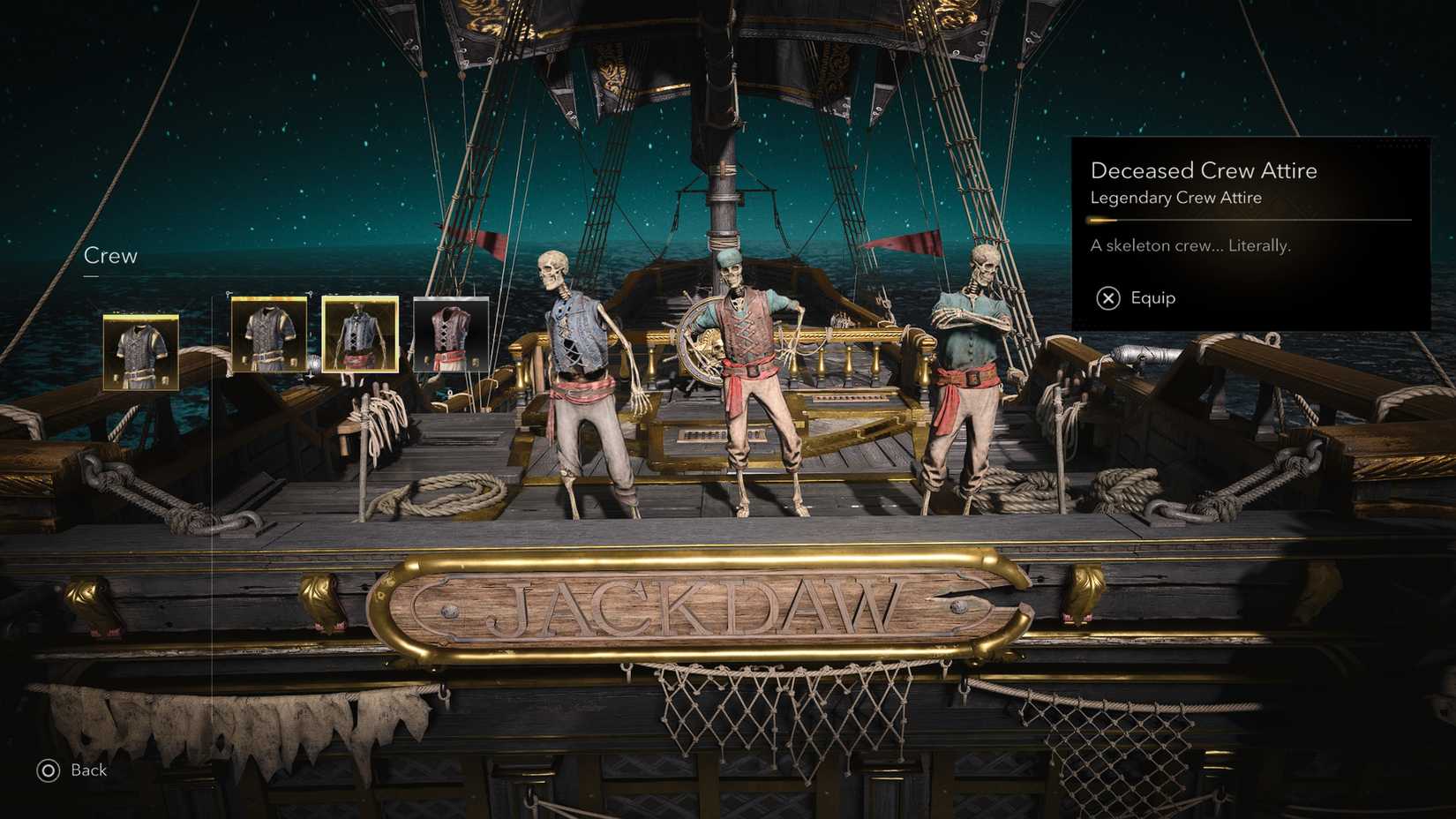 Equip Deceased Crew Attire AC Black Flag Resynced