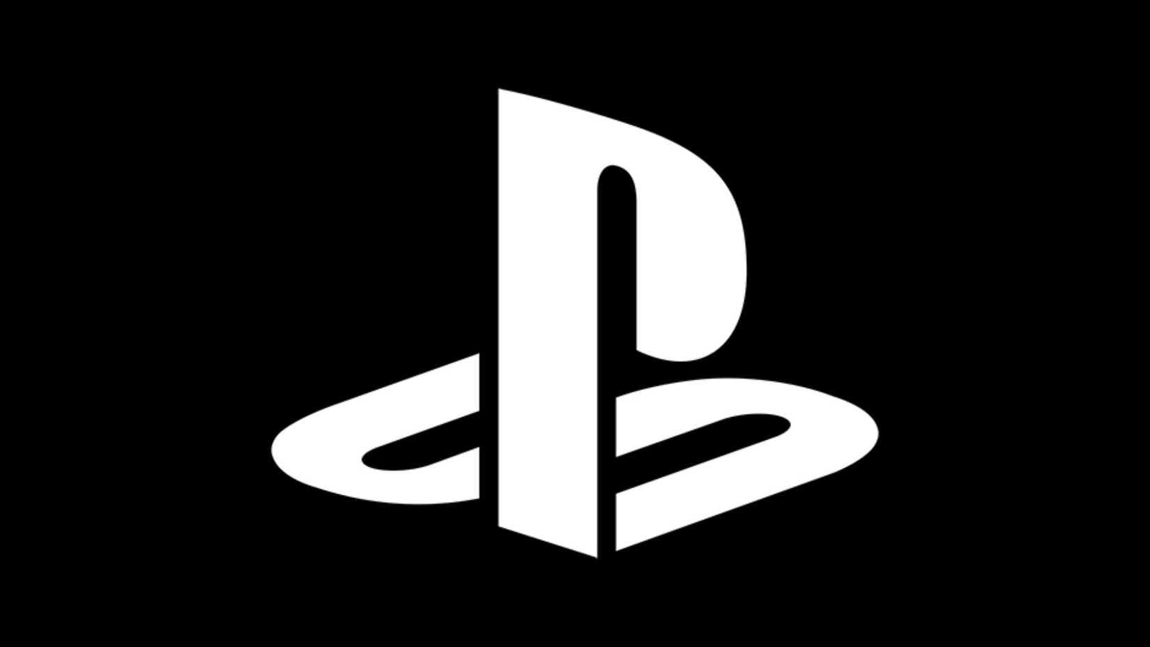 playstation logo with plain black background.