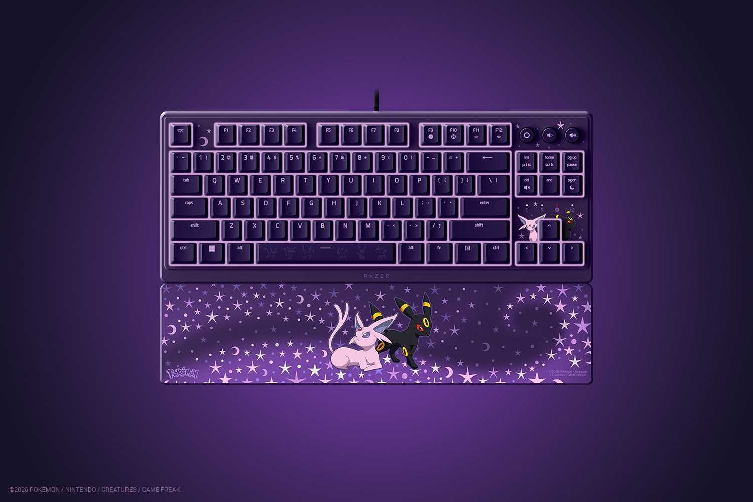 Pokemon Keyboard Razor Pokemon and Razer Team Up for New Eeveelution Gaming Accessories
