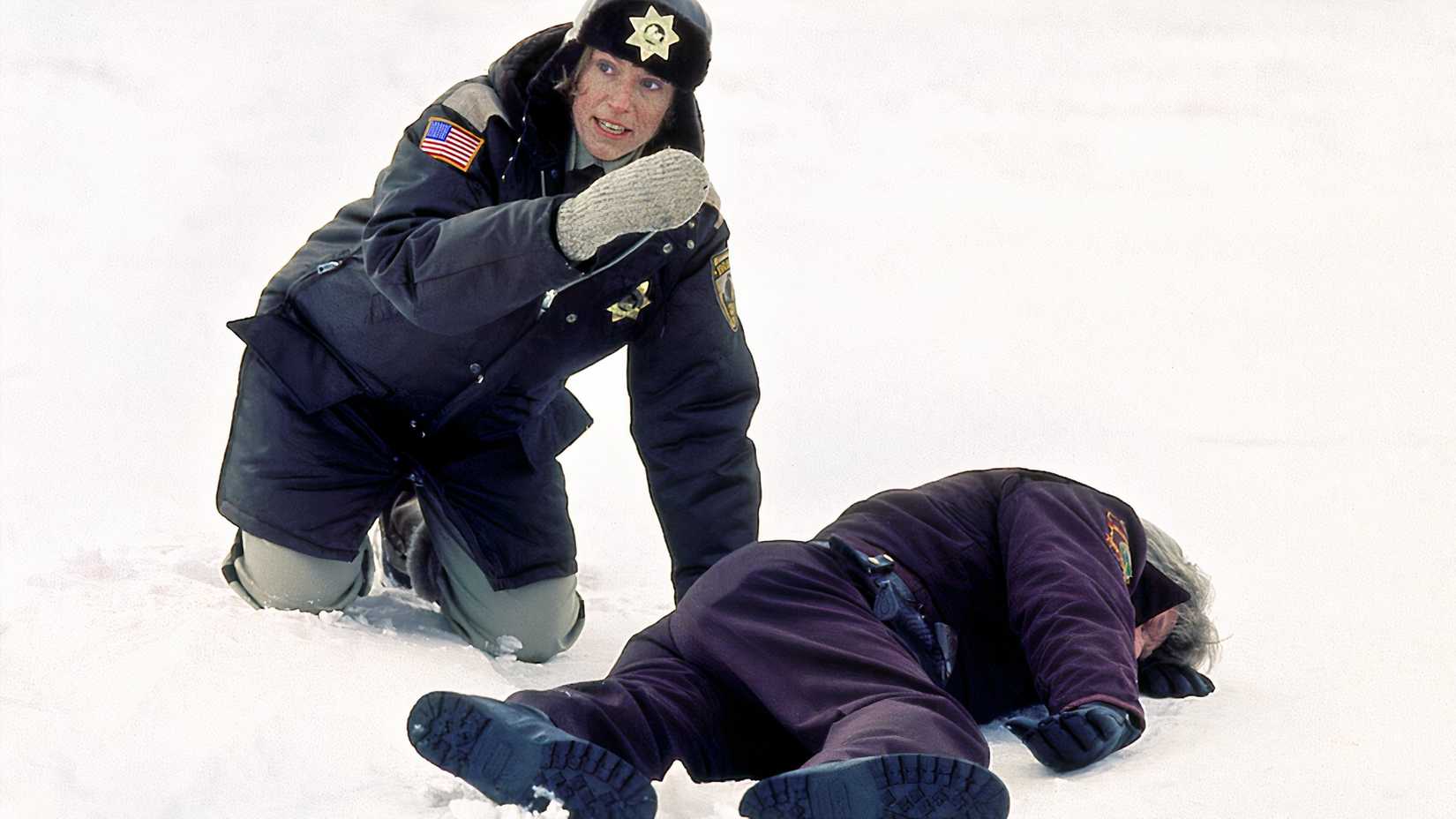 Marge calls for help in the Fargo movie