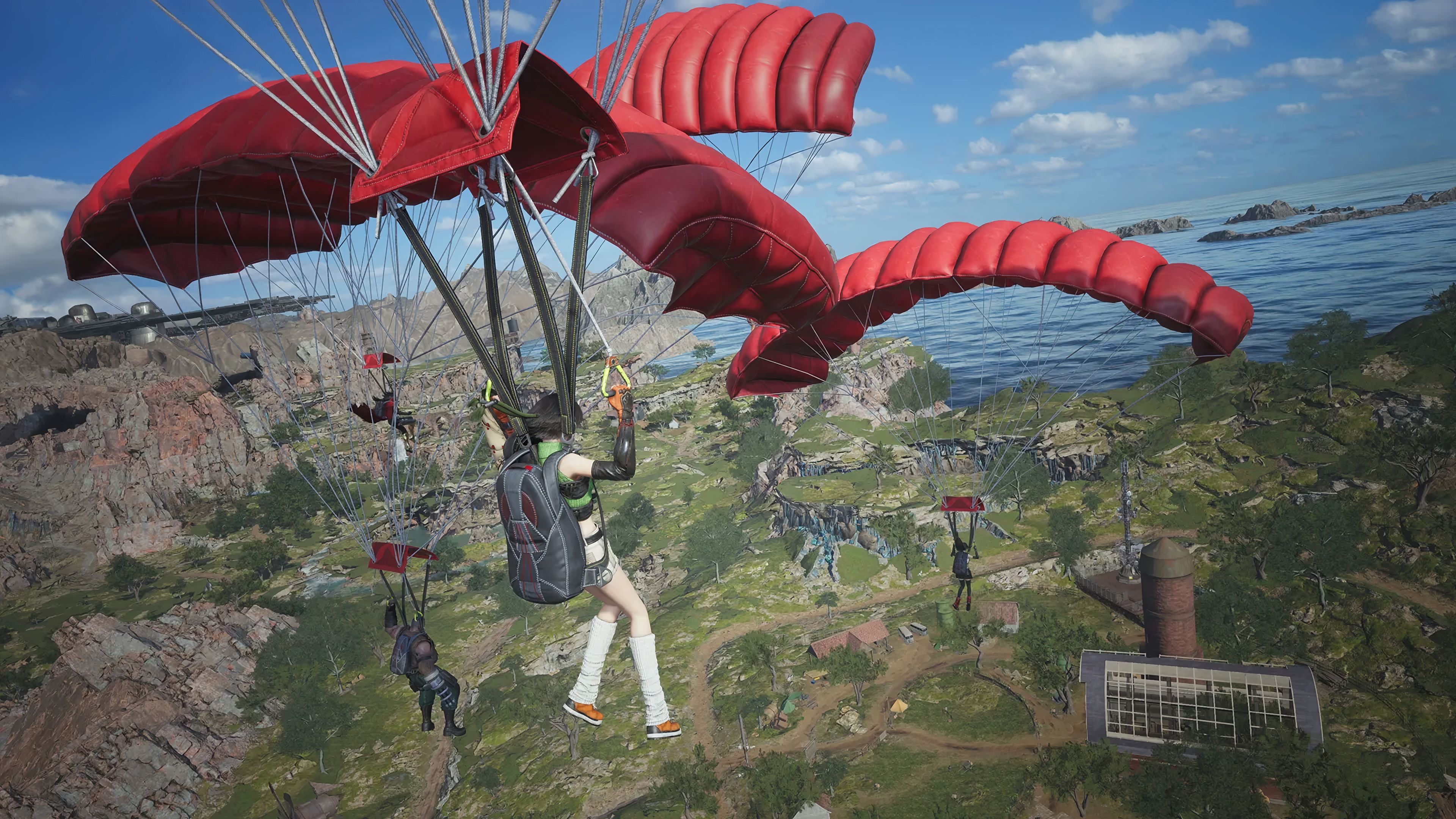 Final Fantasy 7 Revelation parachutes
