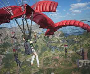 Final Fantasy 7 Revelation parachutes