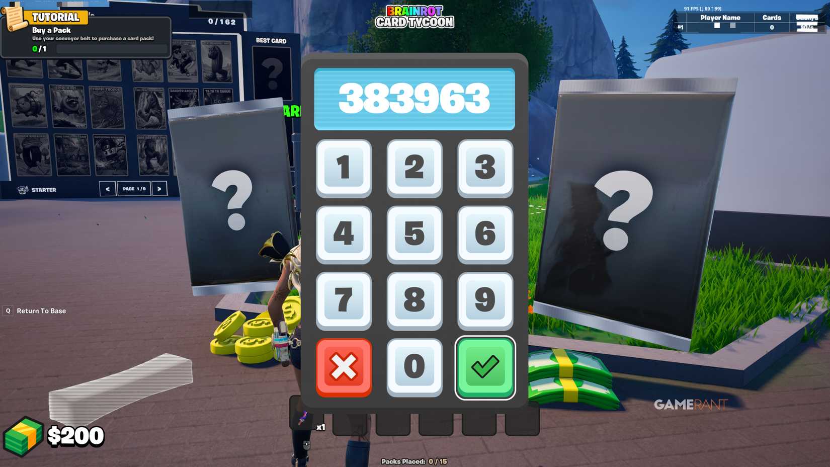 Fortnite Brainrot Card Tycoon Codes