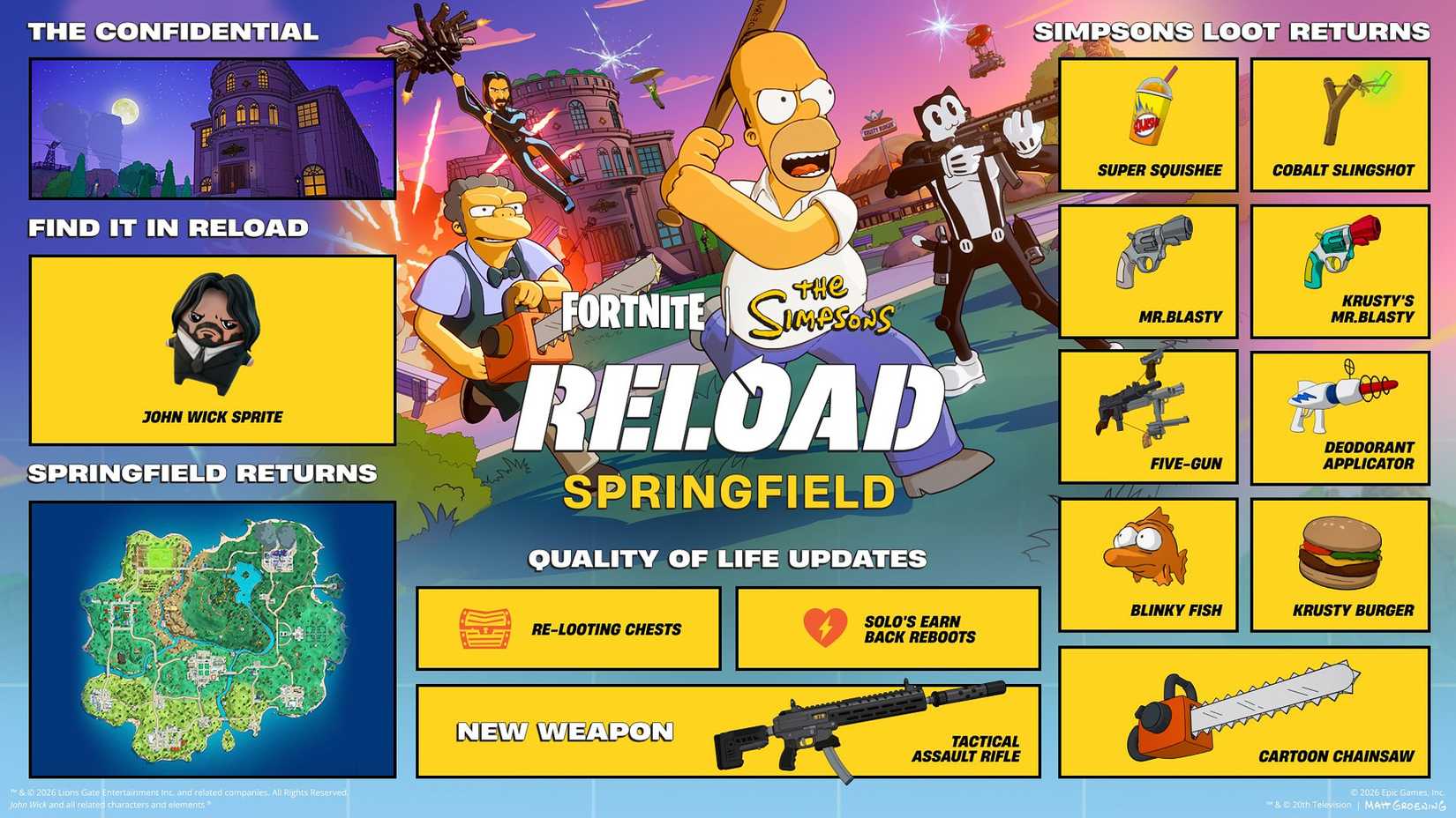Fortnite Downtime End Time (& Springfield Reloaded Map Release Date)