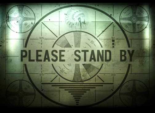 Fallout 3's iconic "Please Stand By" loading screen