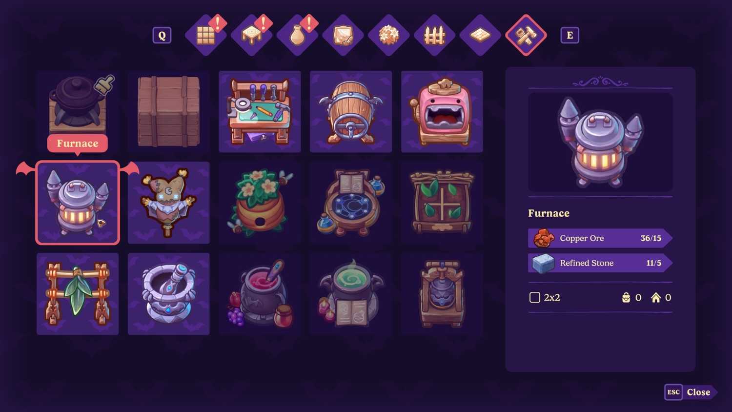 furnace recipe moonlight peaks