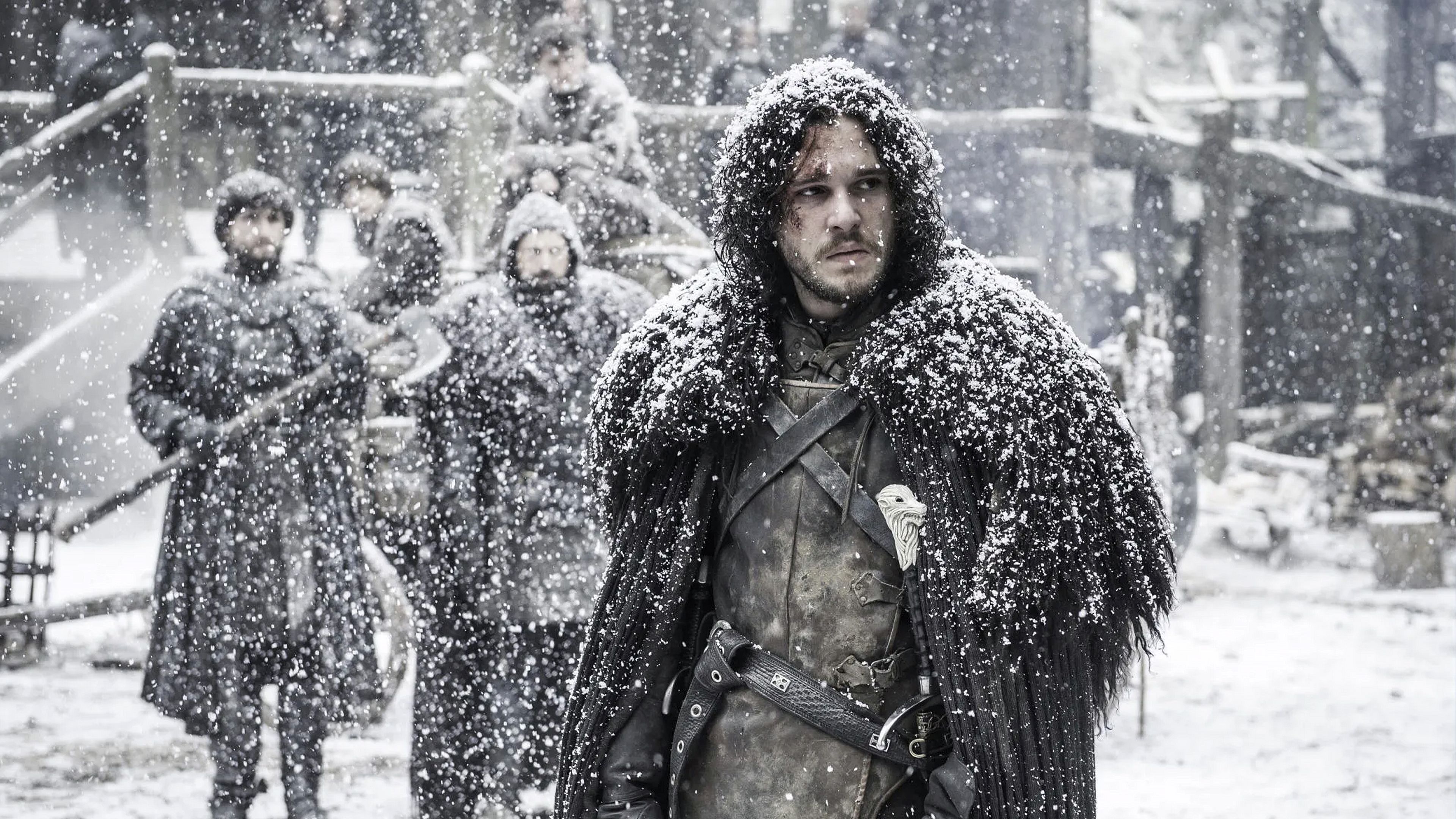 Game of Thrones's Jon Snow covered in snow