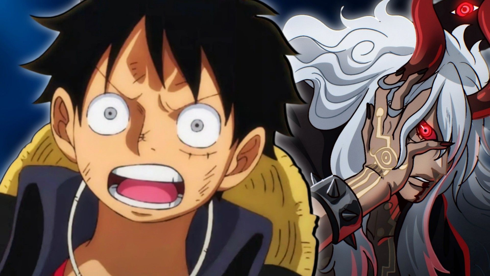 Image of Monkey D. Luffy and Nerona Imu from One Piece