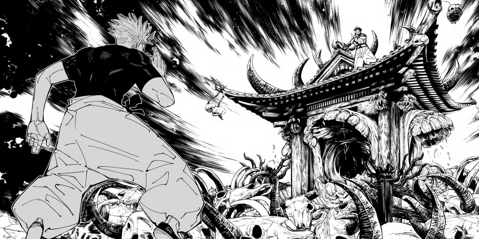 Gojo and Sukuna's Domains clash during the final battle, canceling each other out.