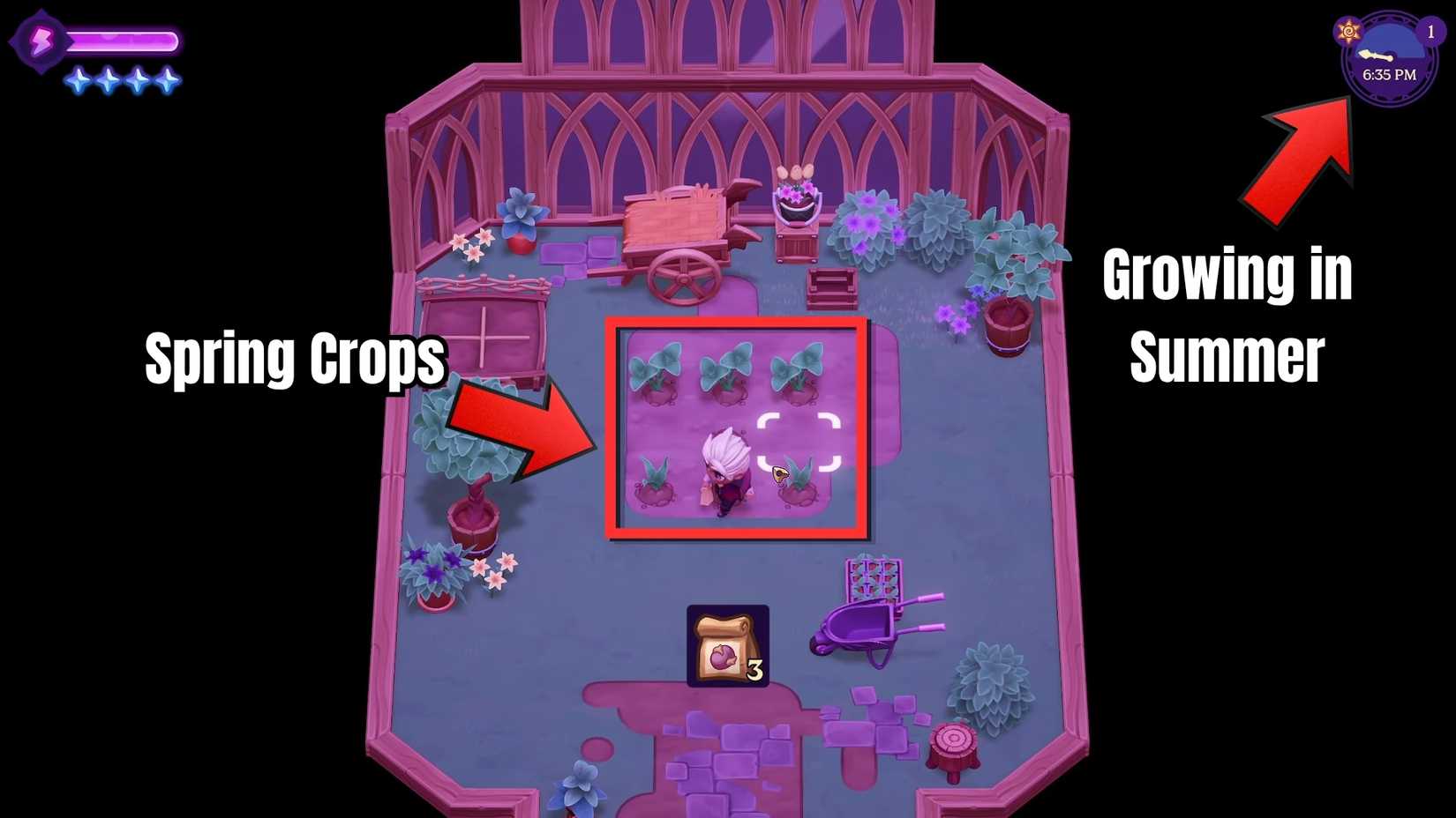 greenhouse in moonlight peaks