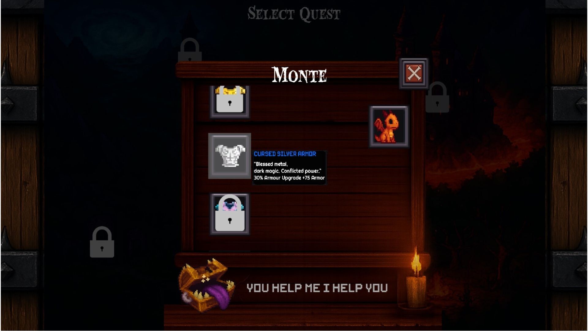 the collectibles menu in grit the dark world.