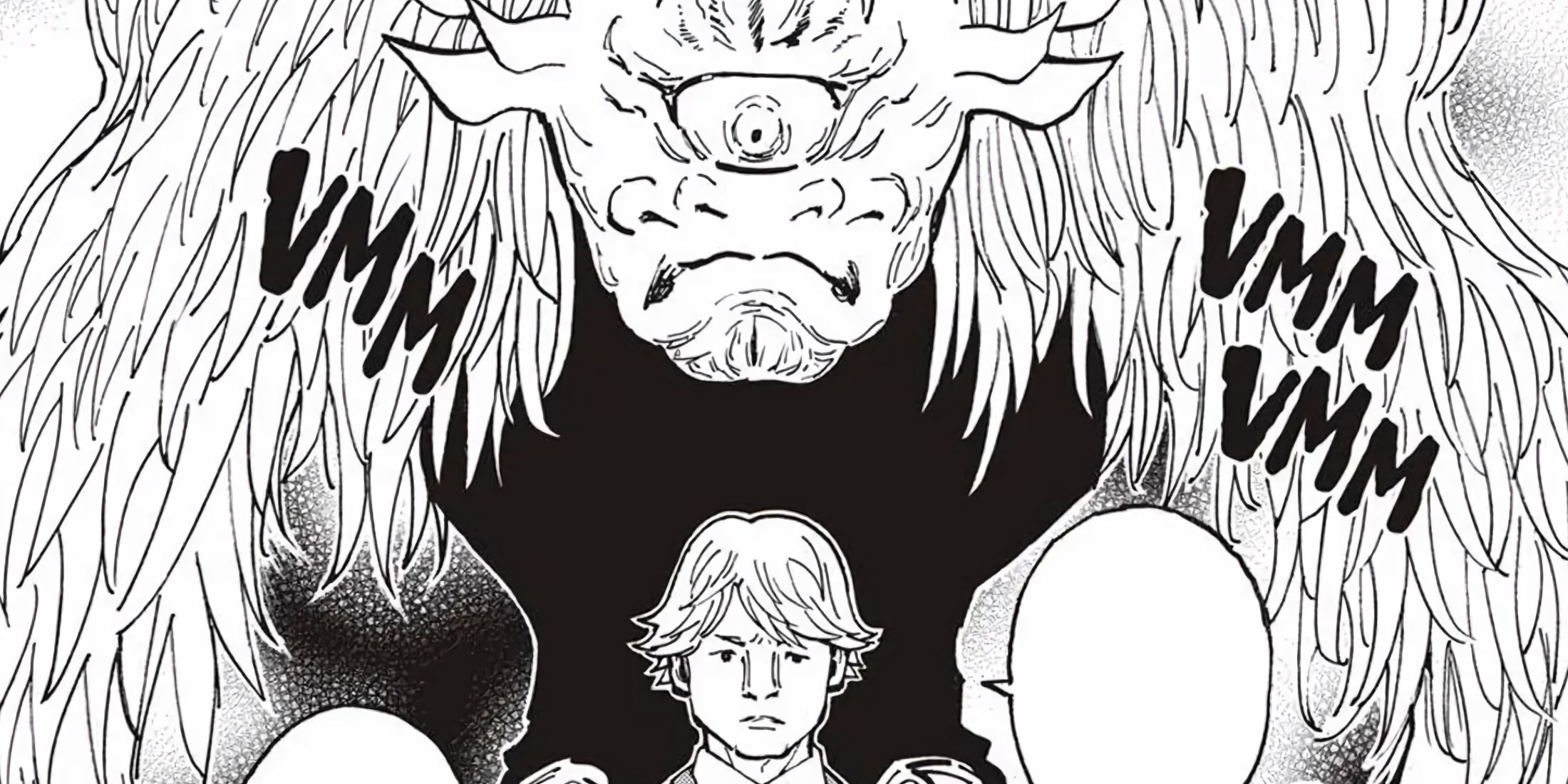 Halkenburg's Beast looming over as he speaks to his men.