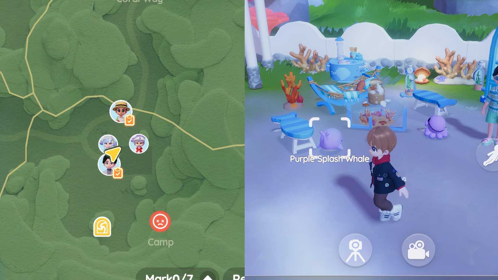 Hartopia Purple Splash Whale Location
