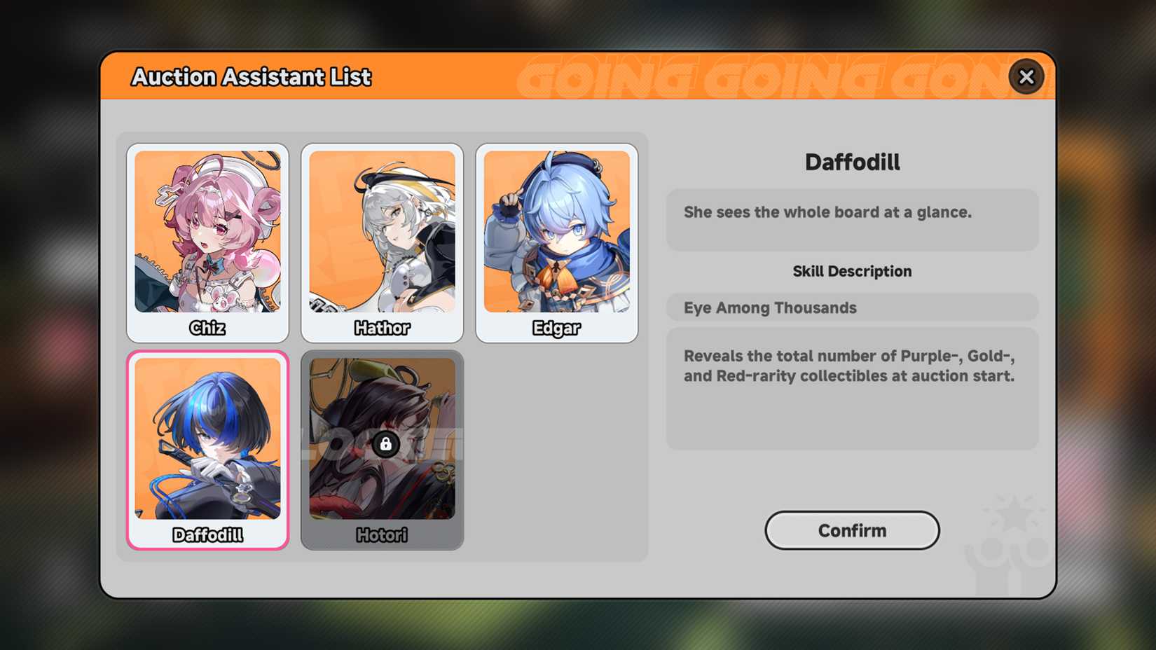 How to assign assisstant In NTE Going Going Gone Event -1