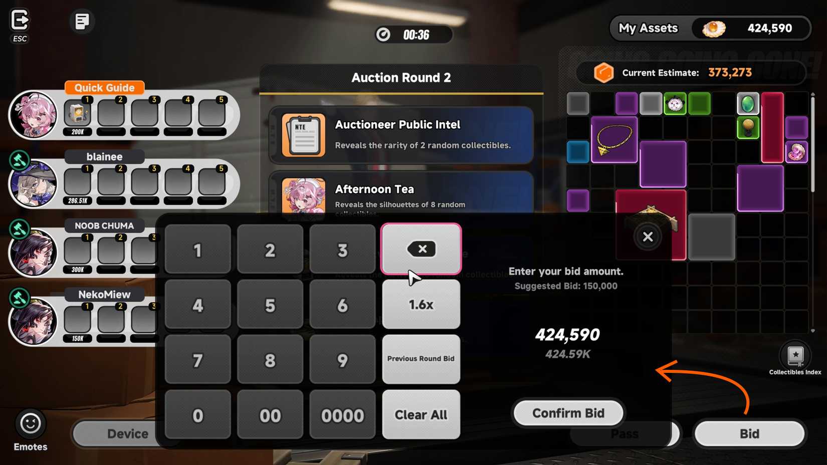 How To Bid During The Auction In NTE-1