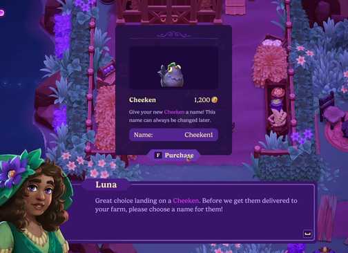 how to buy cheekens to get eggs in moonlight peaks (3)