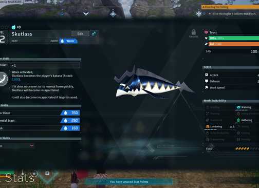 How to find Skutlass Fish Fillet Fish Sword Katana in Palworld (1)