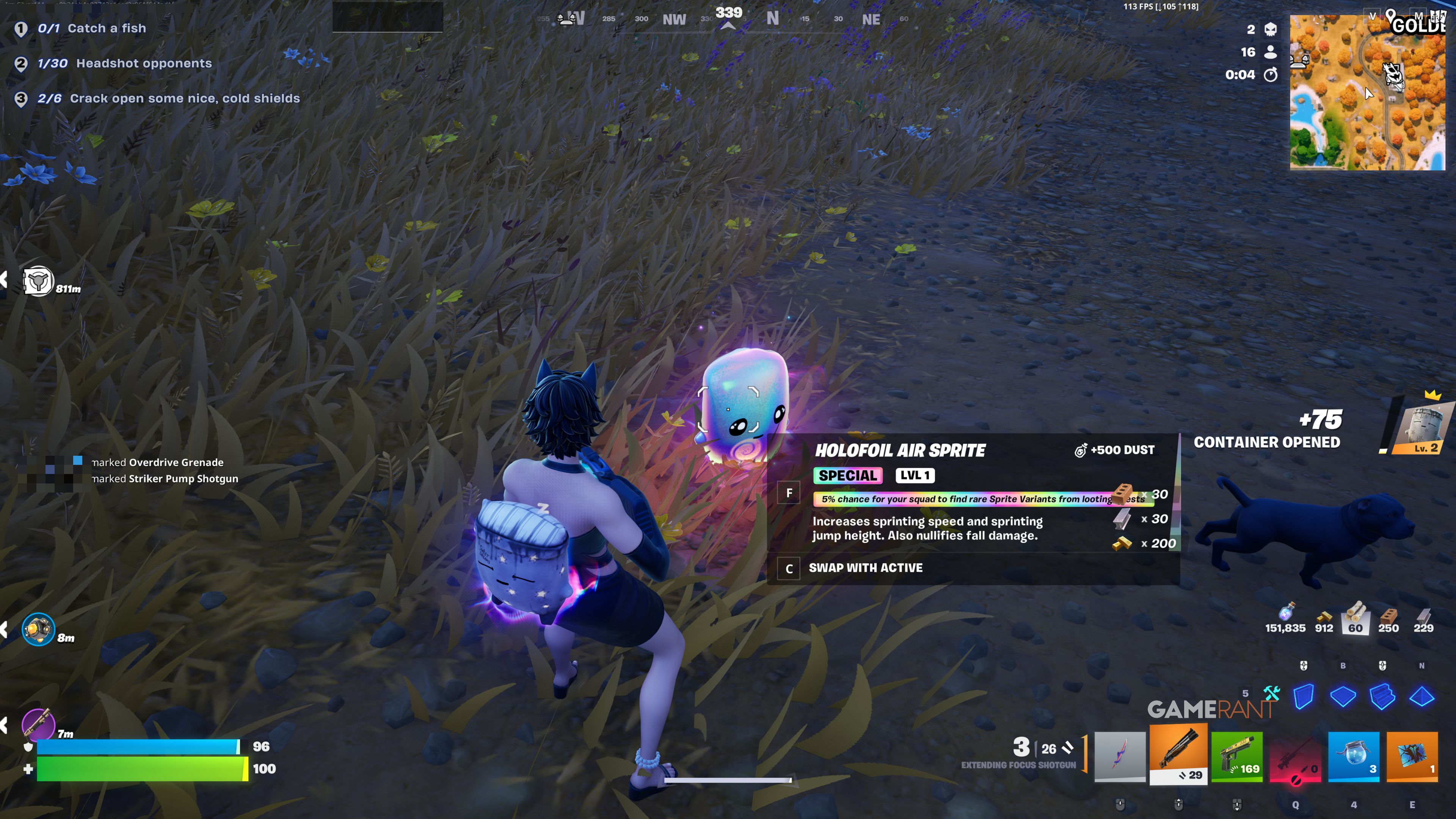 how to get an Air Sprite in Fortnite