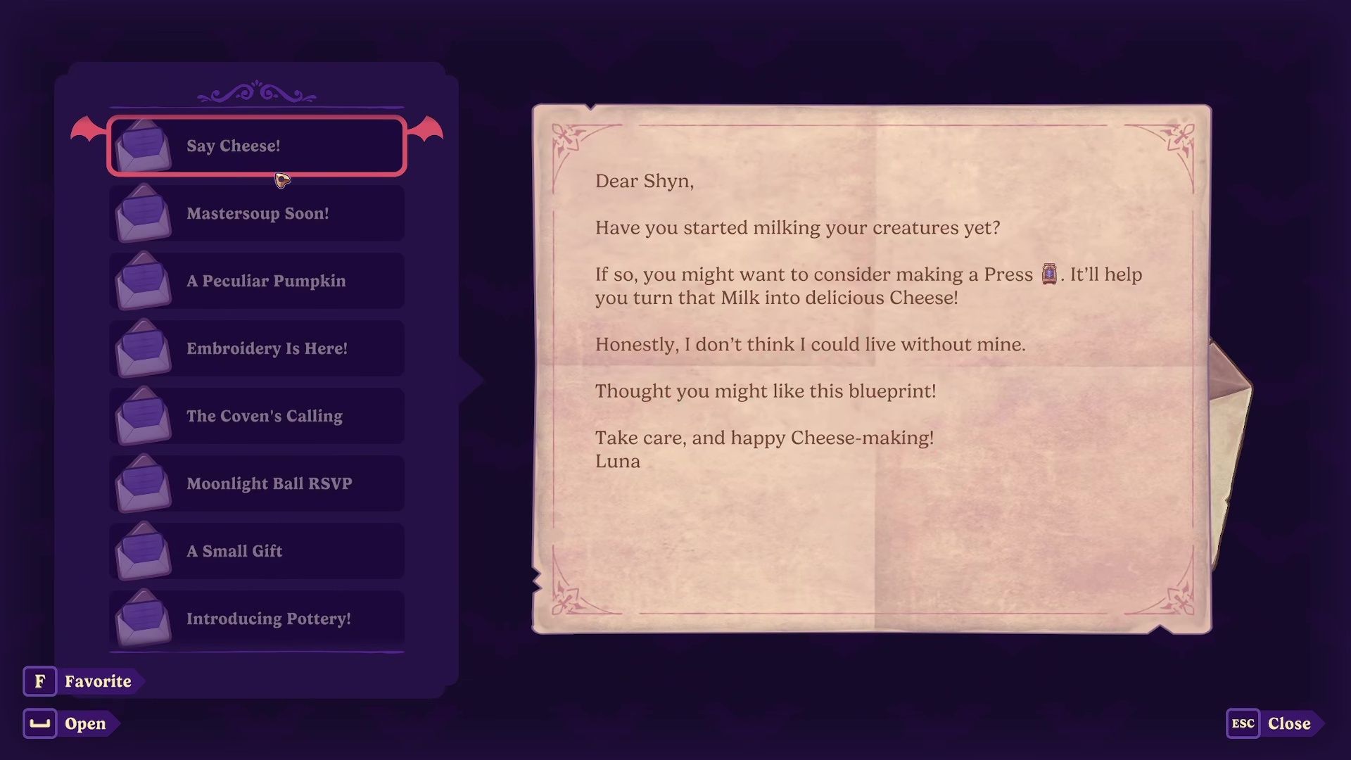 How to Get Cheese in Moonlight Peaks unlock press recipe