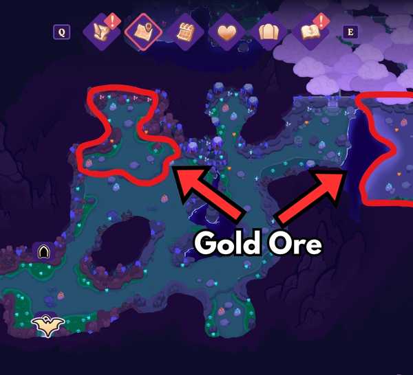 how to get gold ore in moonlight peaks cave of echoes