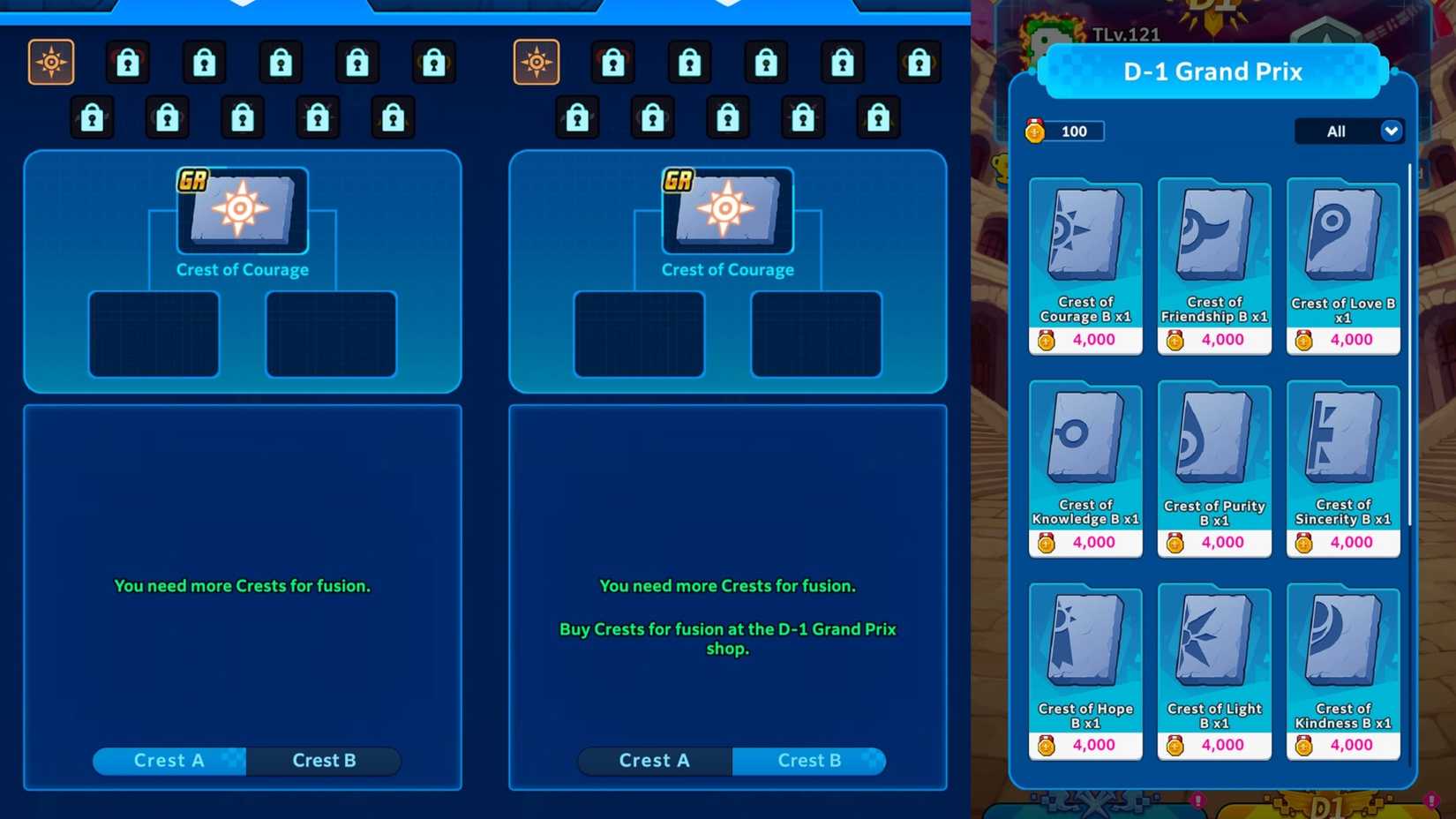 How to Upgrade Crests in Digimon UP