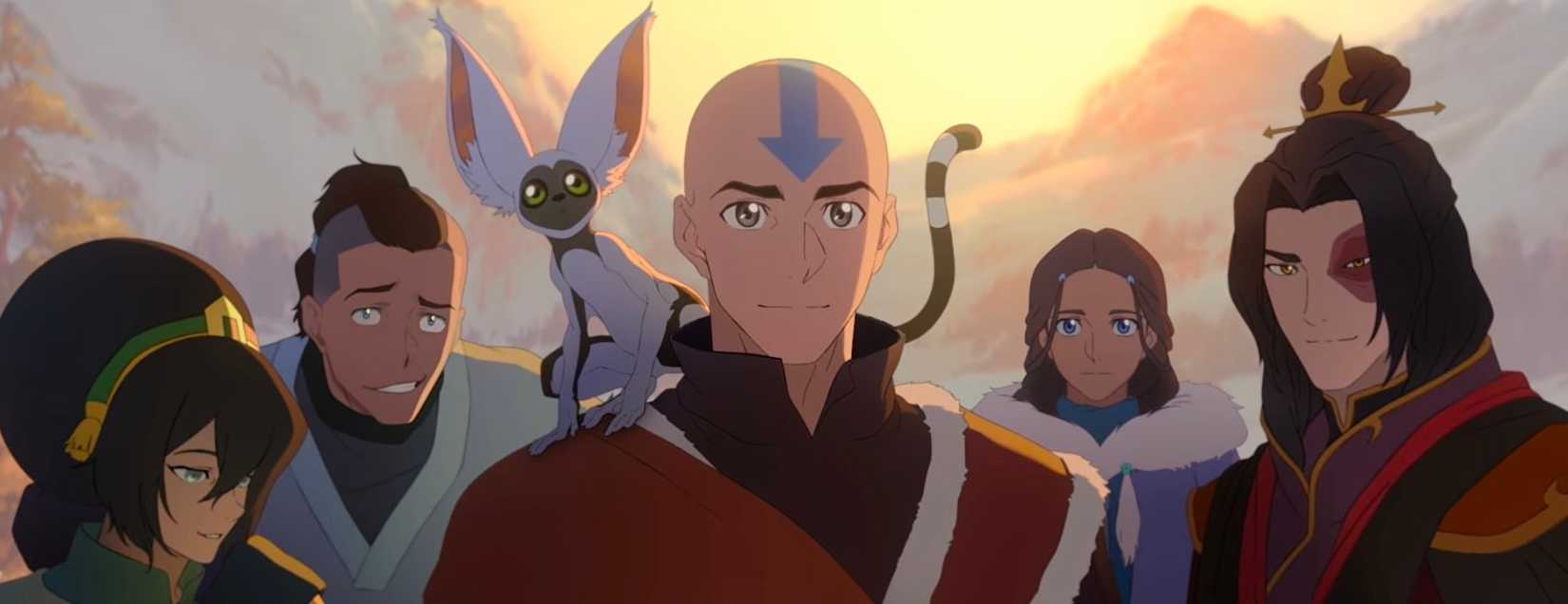 The main cast of Avatar Aang