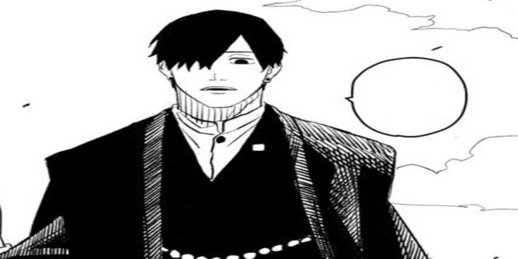 Kagurabachi a calm Soshiro Asami standing alongside Togo Shiba in manga chapter 10