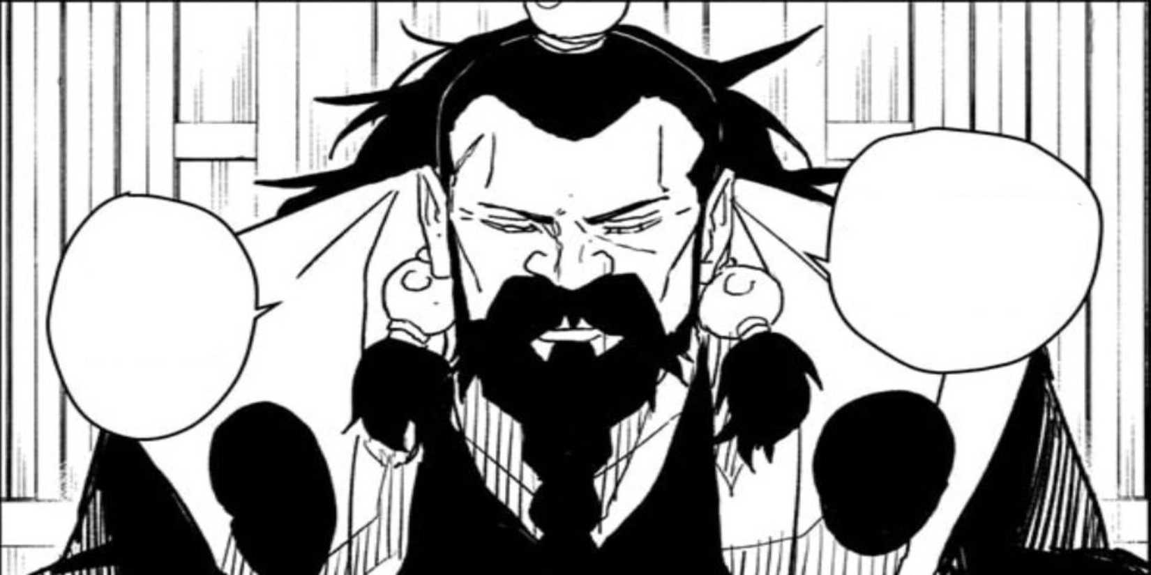 Kagurabachi upper body of Kasen seen during meeting in manga chapter 18