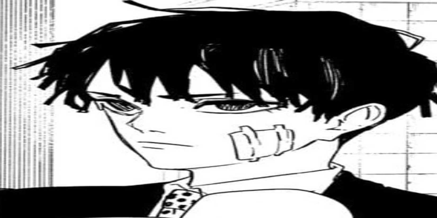 Kagurabachi Yukisada with a bandage on his left cheek in manga chapter 87