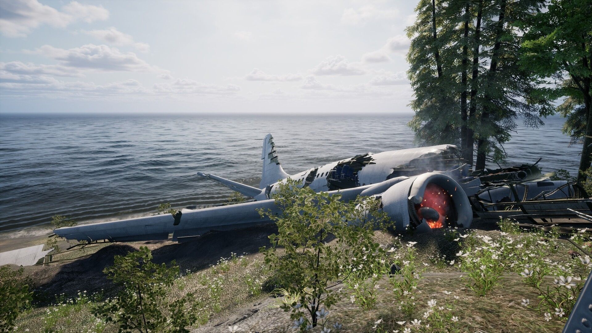 a crashed airplane in keepup survival.