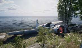a crashed airplane in keepup survival.