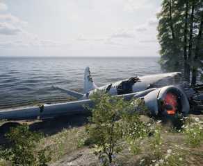 a crashed airplane in keepup survival.