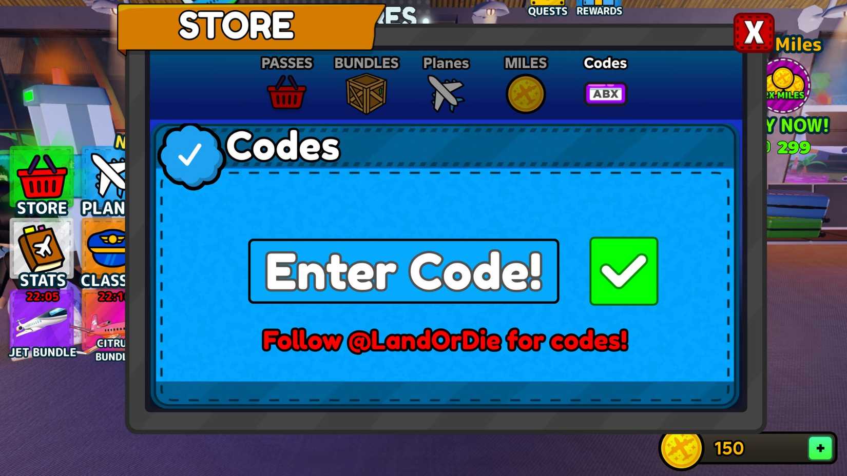 Land or Die Codes