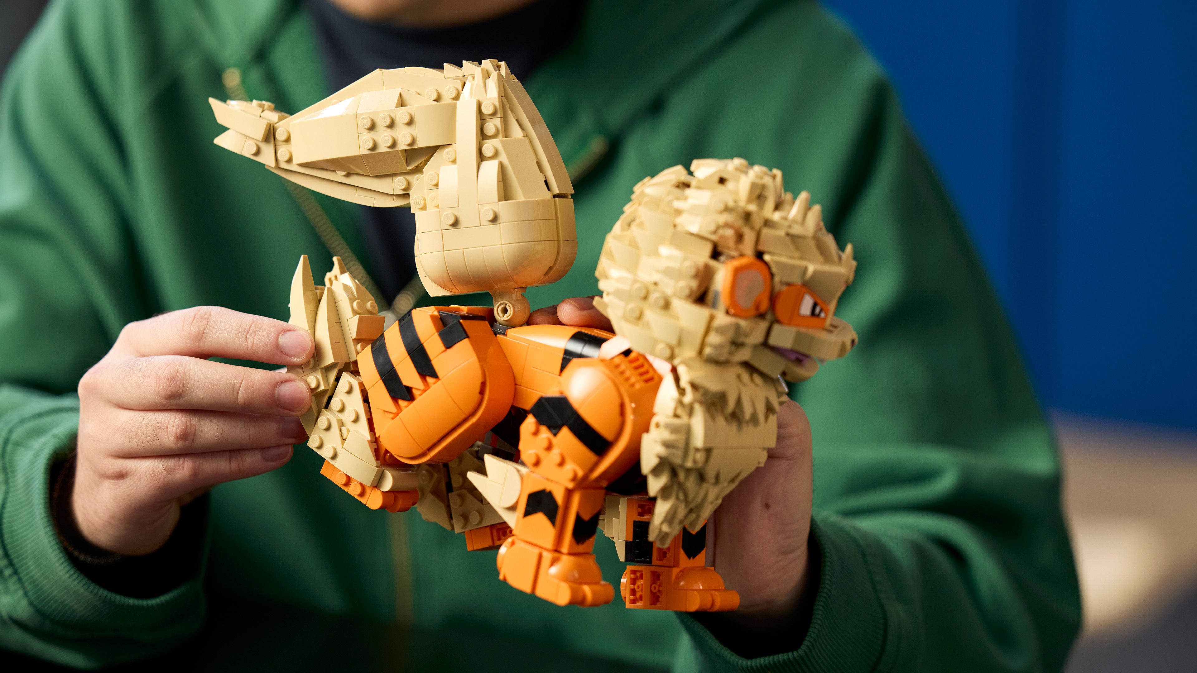LEGO Pokemon Arcanine in hand
