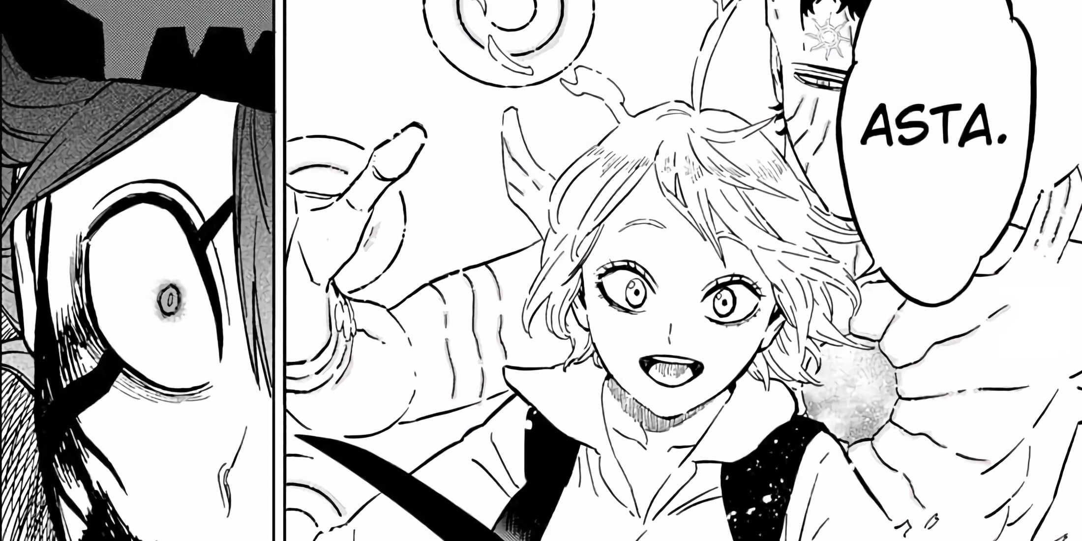 Licita is brought back in front of Asta thanks to Lucius' magic.