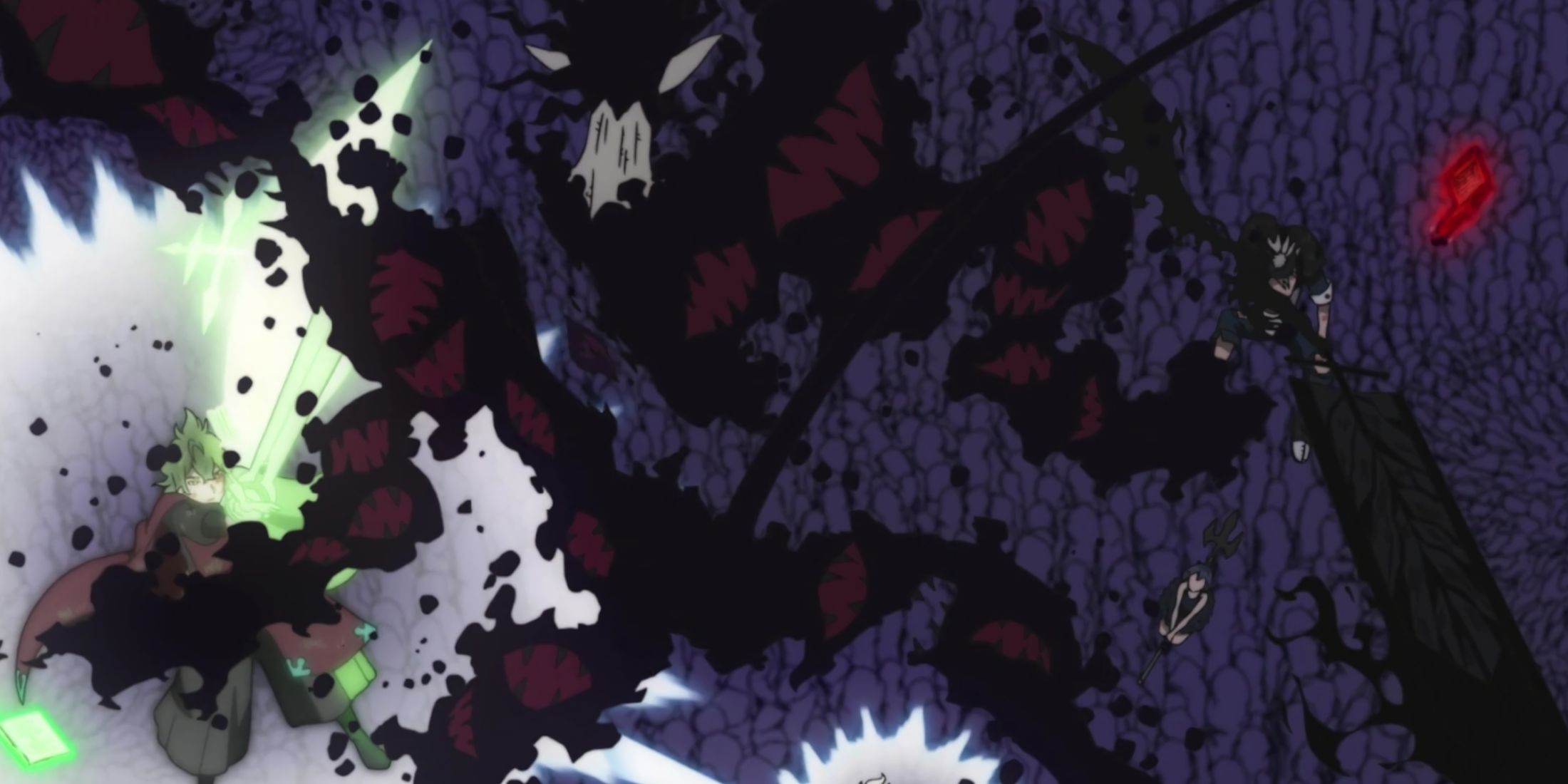 Lucifero begins to disappear after Asta manages to defeat him.